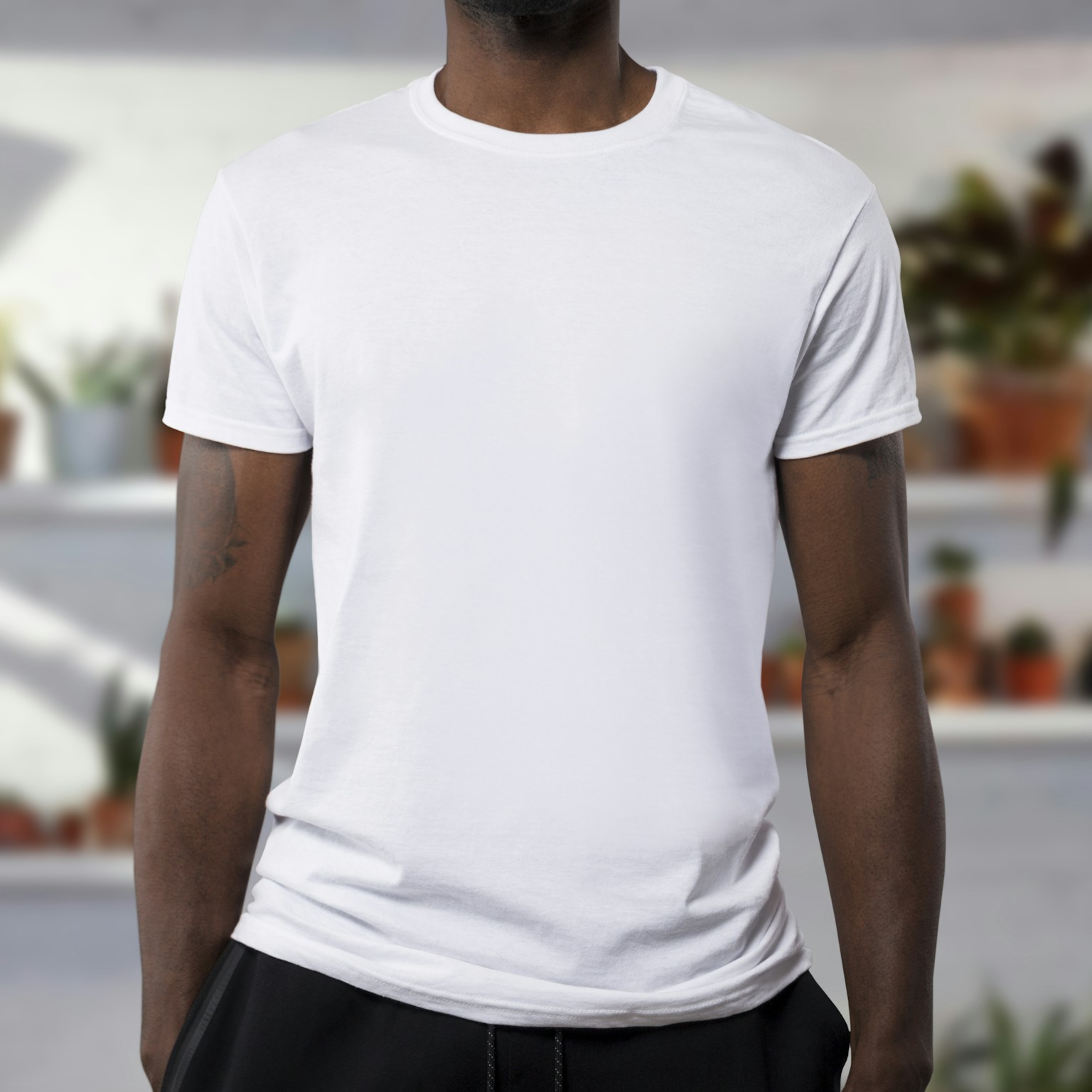 Folded t-shirts ready for a print-on-demand online store